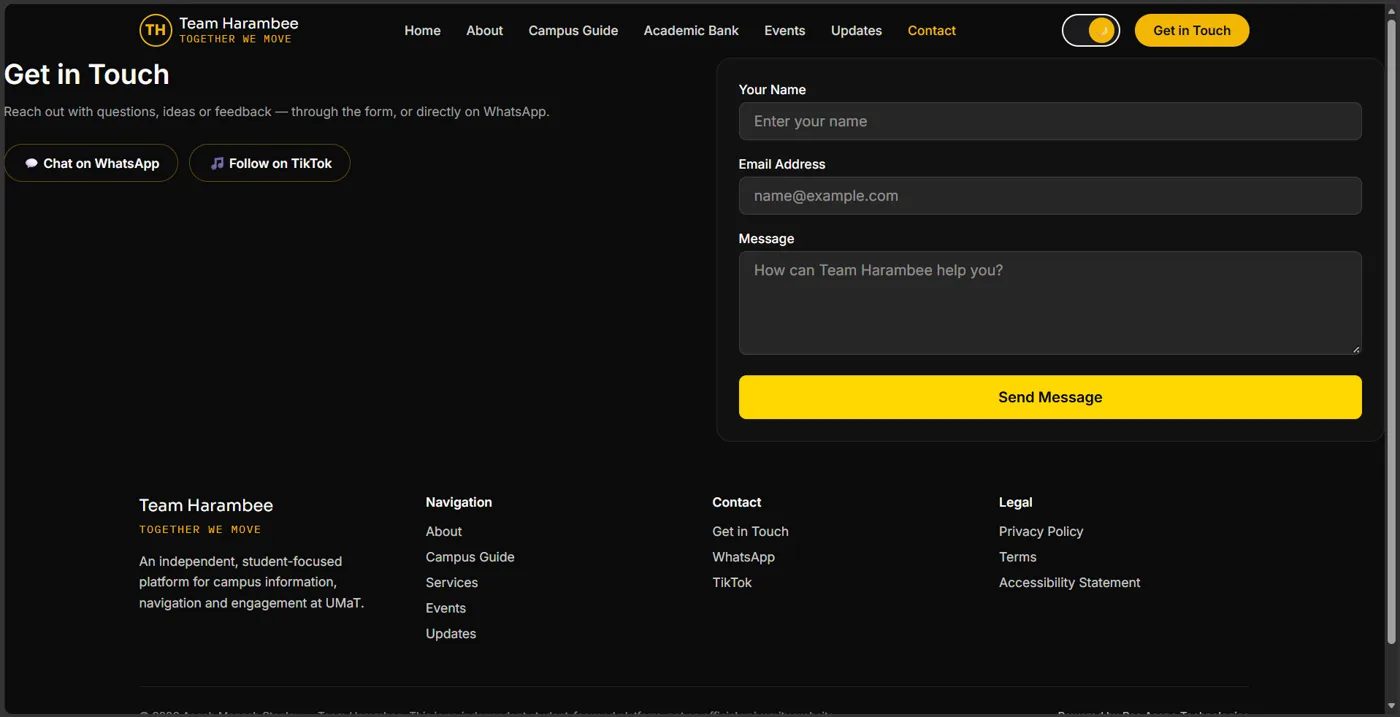 Contact page