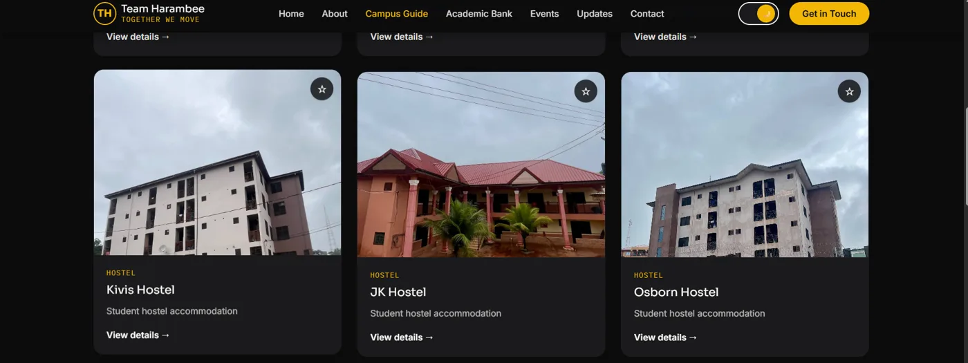 Hostels listing